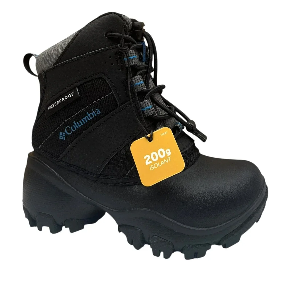 Columbia Rope Tow III Toddler Boys Girls Waterproof Snow Boots Size10 Black Blue